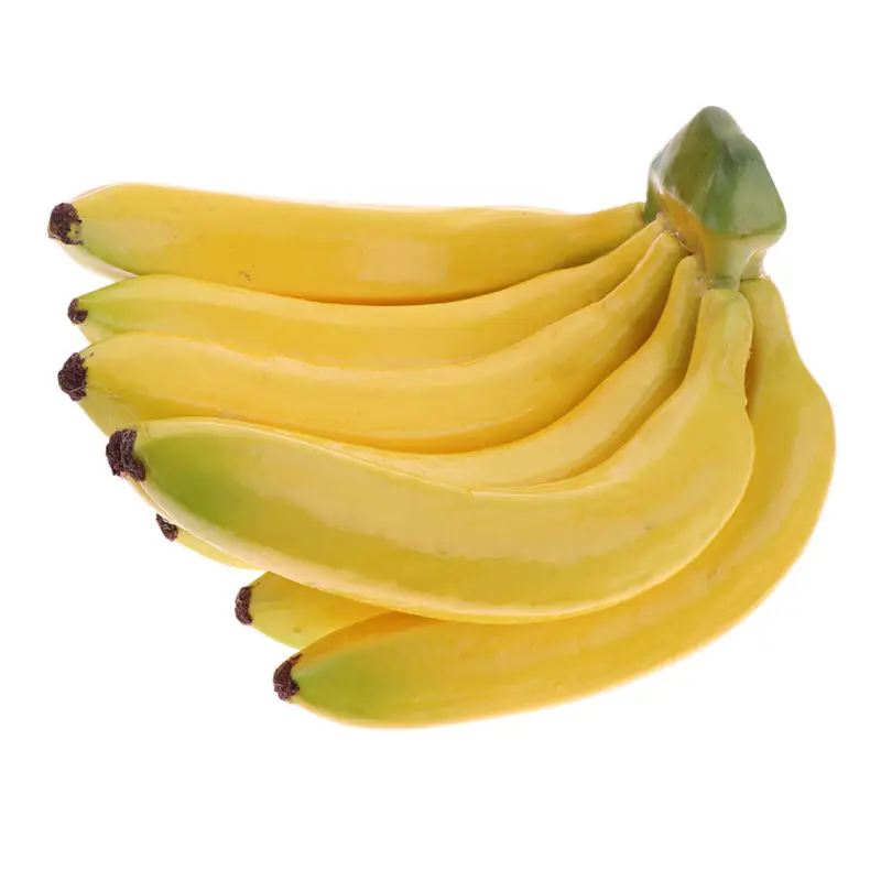 Artificial Fruits and Vegetables 1pc Lifelike Banana Bunch Artificial Plastic Fake Fruits Decor Prop Party Decorations Plastic Foam Artificial Banana