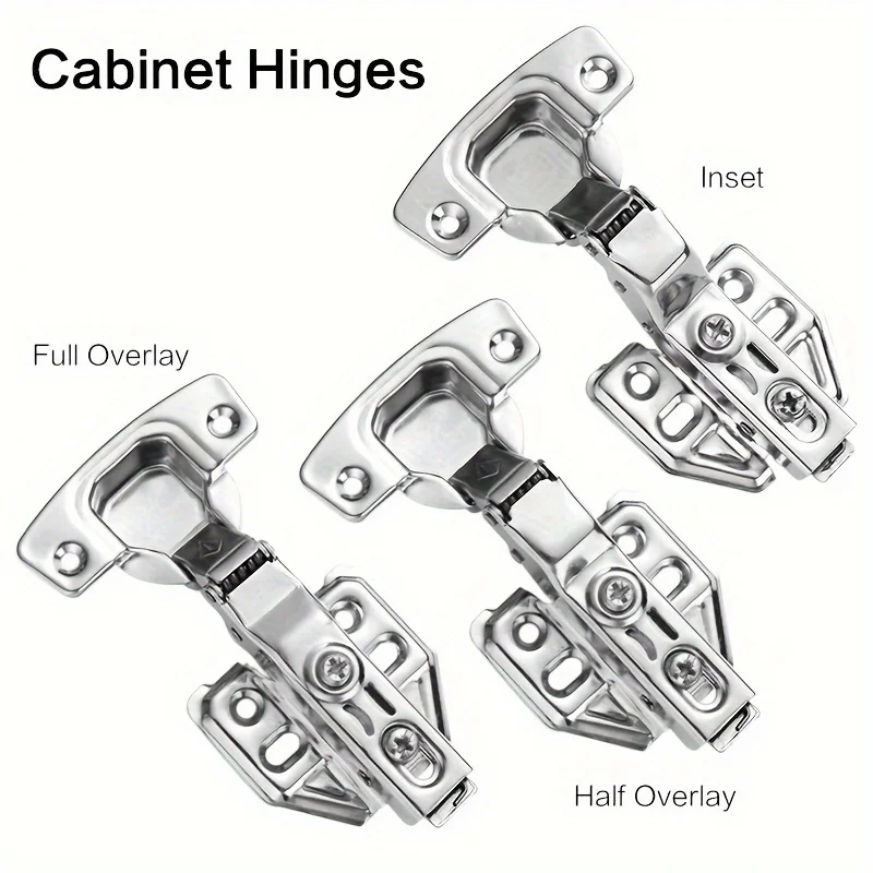 10-Piece Modern Frameless Cabinet Door Hinges Soft-Close Nickel Plated European Full/Half Overlay/Inset cabinet door hinges furniture hinge cabinet hinges
