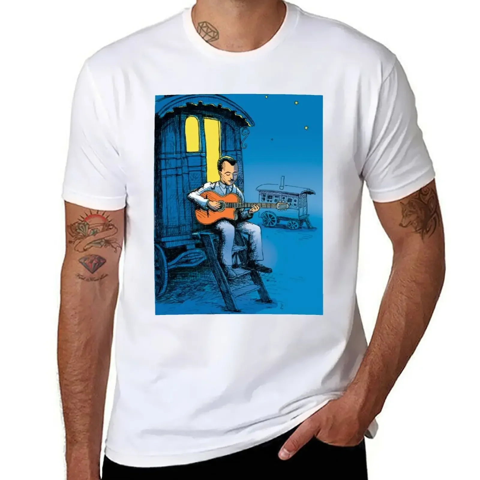 

Django Reinhardt T-shirt sublime cute tops Short sleeve tee men