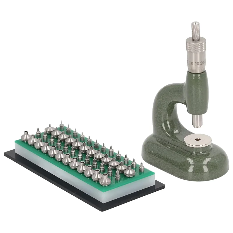Watch Repair Tool Watch Press Set Back Case Closer Watchmaker Jewelling Tool Aluminum Alloy Green with 48Pcs Dies