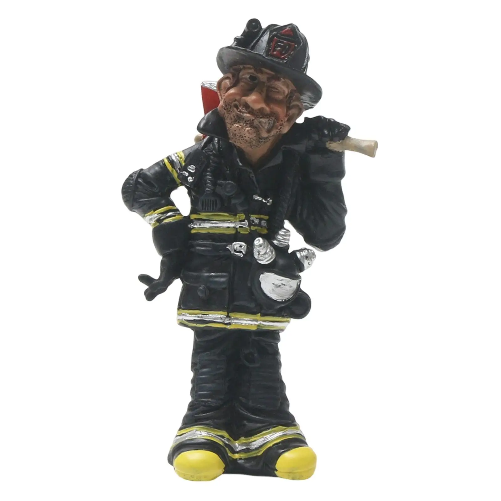 Firefighter Statue Figure Sculpture for Living Room Farmhouse TV Cabinet