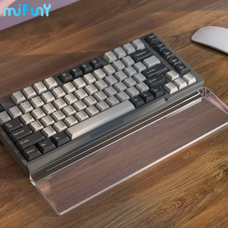 Mifuny-teclado Transparente Fosco Acrílico Descanso de Pulso Original Ergonômico para 60 68 75 87 98 104 Teclas Teclado Mecânico - Imagem 6