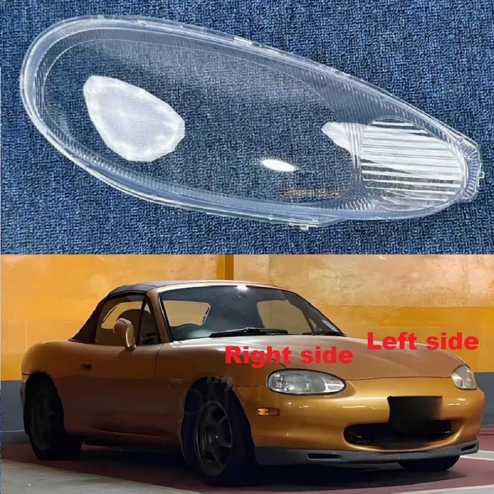 Crystal Clear Headlight Lens Cover Protector For 1998-2000 Mazda MX-5 Miata (1 Pair)