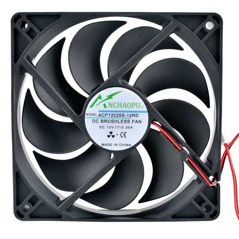 Ventilador de Refrigeração de Alta Velocidade para Chassis Power Supply Acp12025s 12cm 120 mm 120x120x25 mm Dc12v 0.30a 2000rpm - Imagem 5