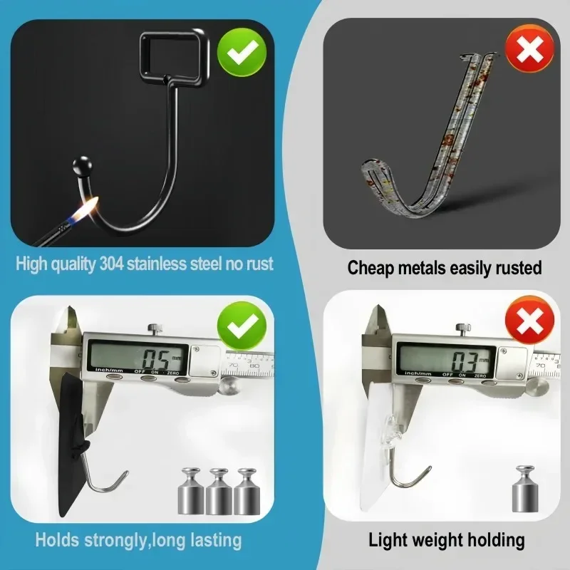 Self Adhesive Hooks Rotating Waterproof Seamless Strong Sticker Holder Wall Door Storage Hanging Hook Kitchen Bathroom Organizer 4
