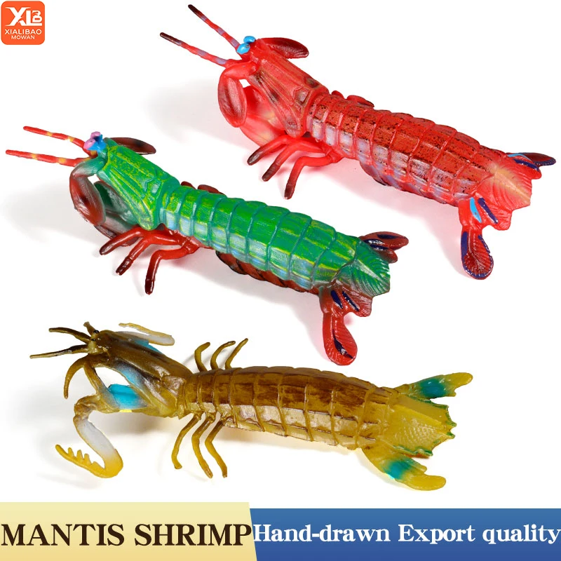 Ozean Tiere Mantis Garnelen Meer Leben Modell Action-figuren Simulation Sammlung Spielzeug für Kinder Geschenk