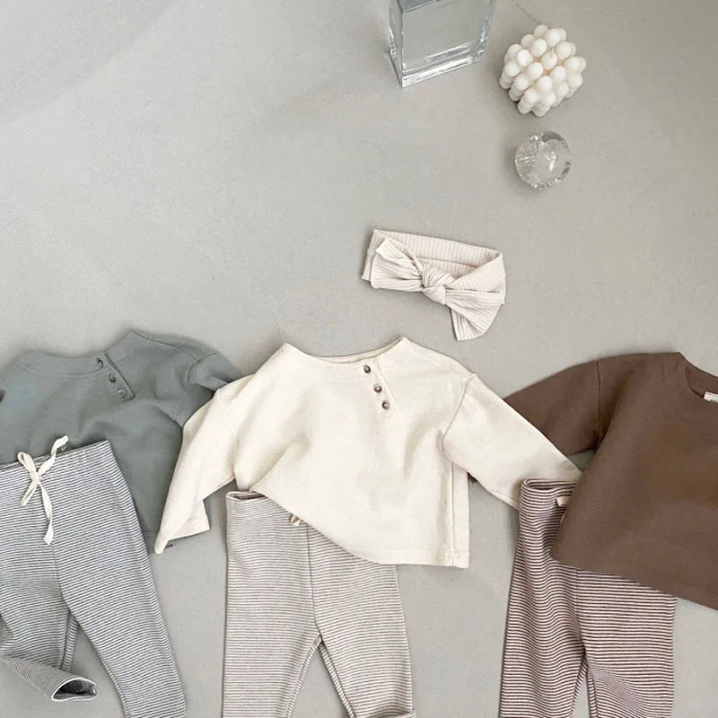 0-24M Newborn Baby Boys Girls Cotton Casual Long Sleeve T-Shirts Spring Autumn Toddler Infant Kids Clothing Outfits