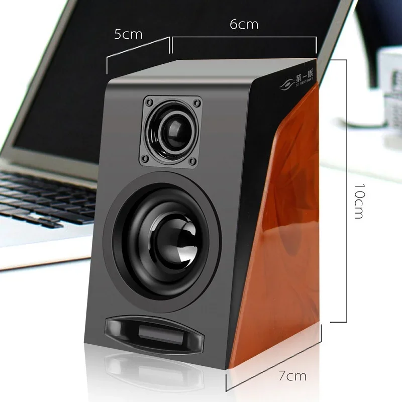 Desktop Speaker Desktop Laptop Wired HIFI mini Stereo USB mini Subwoofer Speaker 3.5mm USB Speakers