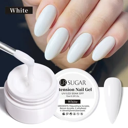 UR SUGAR 15ml Extension Nail Gel in Clear Nude Pink for Camouflage and Hard Gel Acrylic Nail Art (White)