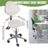 Saddle Rolling Adjustable Chair Adjustable Height Ergonomic Saddle Stool for Kitchen Salon Work Area Clinic Living Room 6