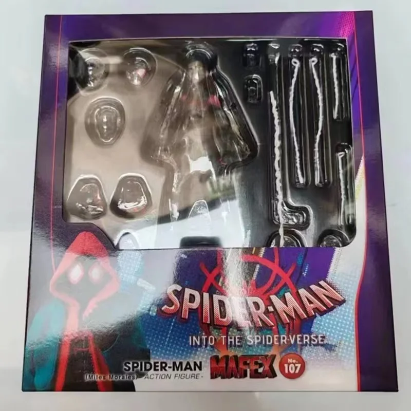 thumbnail image 1 of Figuras de acción de Marvel Legends Anime Spider Man Miles Morales MAF107, juguetes de modelos coleccionables en movible, ropa real, regalos para niños, 1 of 5