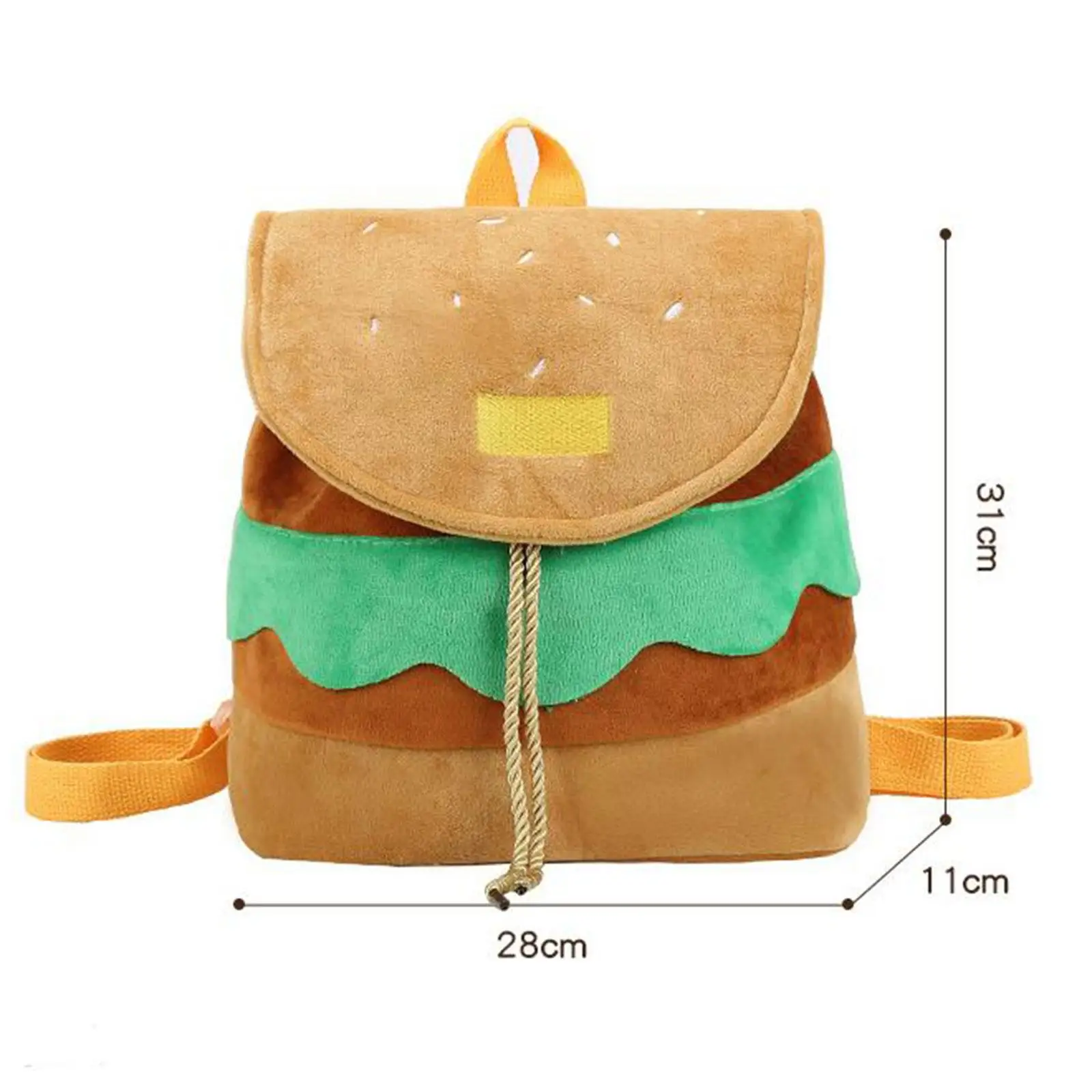 Hamburger Backpack Daypack for Travel School Bag for Girls Boys Women Adults