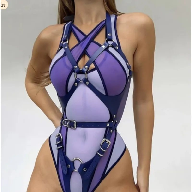 Adult Sex Toys Bdsm Sexy Shapewear Leather Belly Band Women'S One-Piece Underwear Sexy Dew Seductive Set