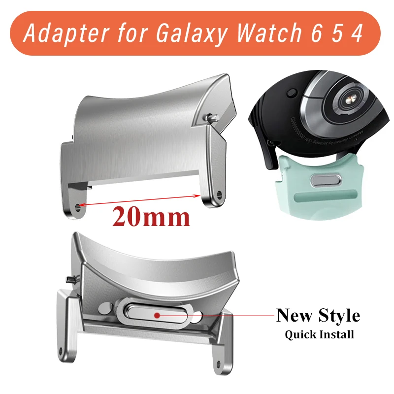 No Gap Connettore A Fascia In Metallo Per Samsung Galaxy Watch6 5 4 40 44Mm Adattatore Per Orologio Per Galaxy Watch6 4 Classic 42 43 46 47Mm 5 Pro