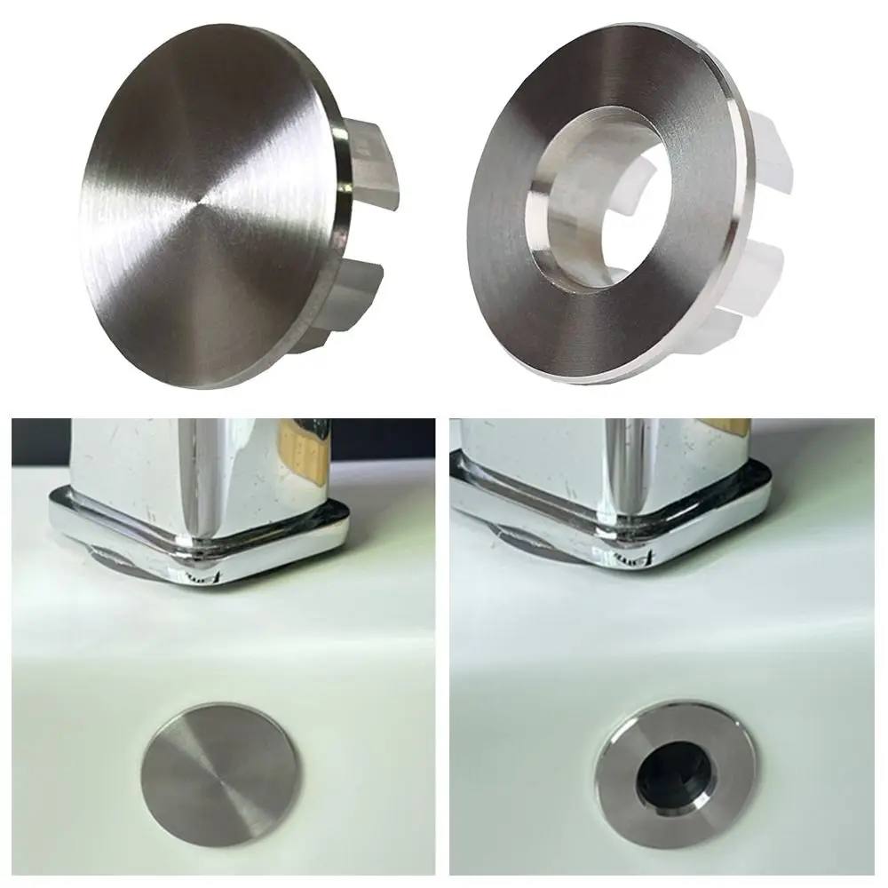 Stainless Steel Sink Overflow Cover Round Replacement