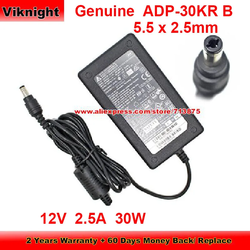 

Genuine ADP-30KR B Ac Adapter 12V 2.5A 30W for DELTA 341-0307-03 640-32010-A with 5.5 x 2.5mm Tip Power Supply