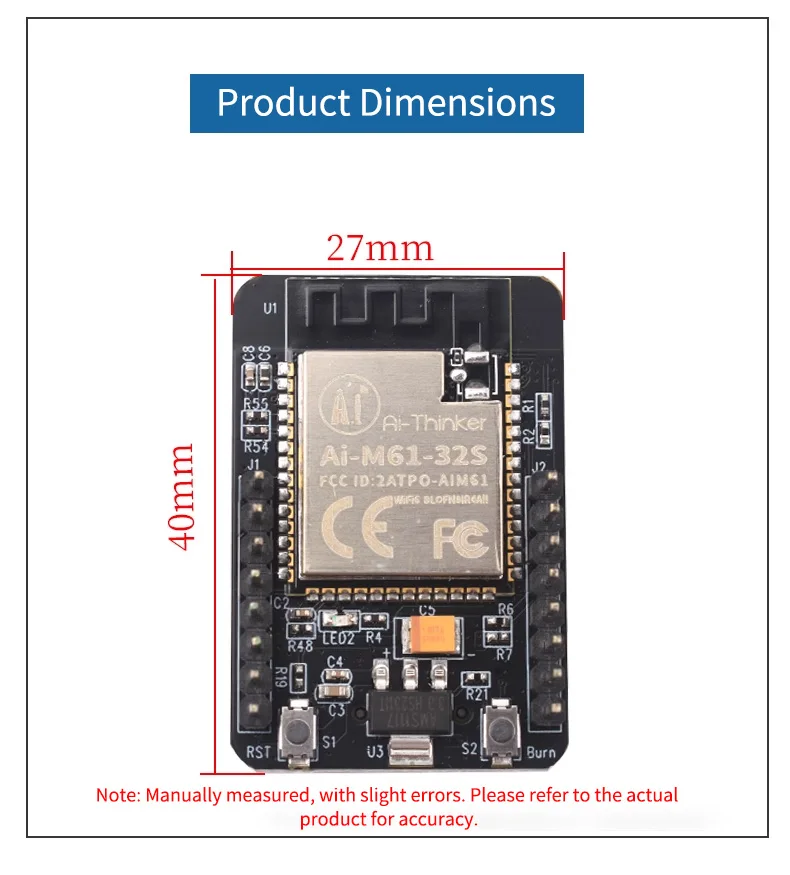 Xiaoanpai-CAM-D200 Kamera-Entwicklungsboard / 2MP Weitwinkelobjektiv / Paket kompatibel mit ESP32-CAM – Detail 5