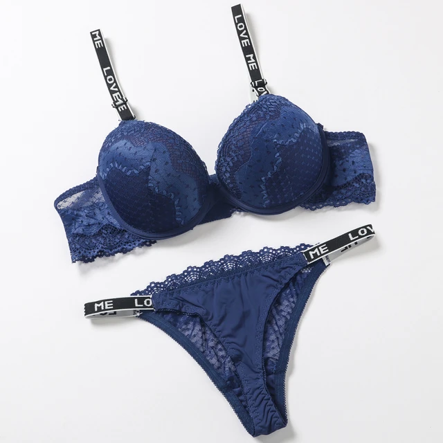 Push Up Bra Set Lace Bra And Panty Set Sexy Women's Embroidery