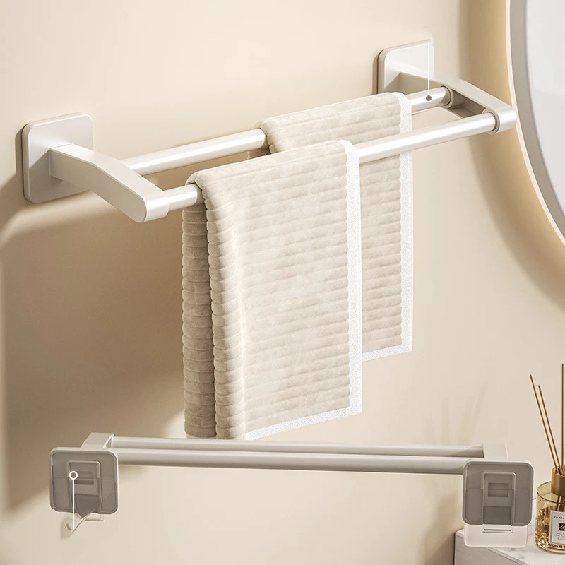 Self-adhesive Towel Rack Towel Holder Wall Mounted Without Drilling For Home Bathroom Kitchen Storage Rack storage rack,towel rack,towel holder