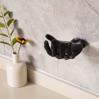 Resin Wall Hanger Self Adhesive Hand Shape Hanger Hook No Drilling Palm Shaped Hook Wall-Mounted Multifunctional for Home Office 2