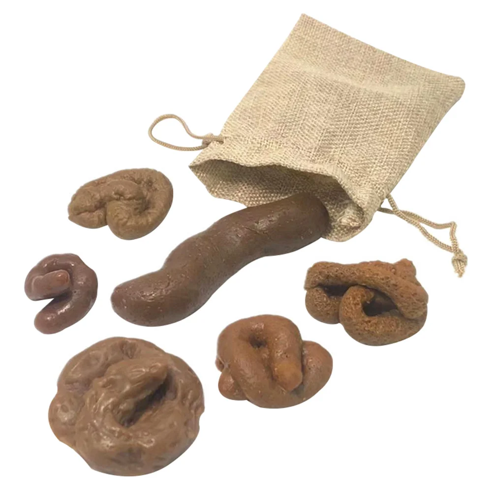 

April Fool'S Day Fake Stool Creative Novelty Funny Festival Prank Toy TPR Soft Stool 6-Piece Set Imitation Poop Toy Props