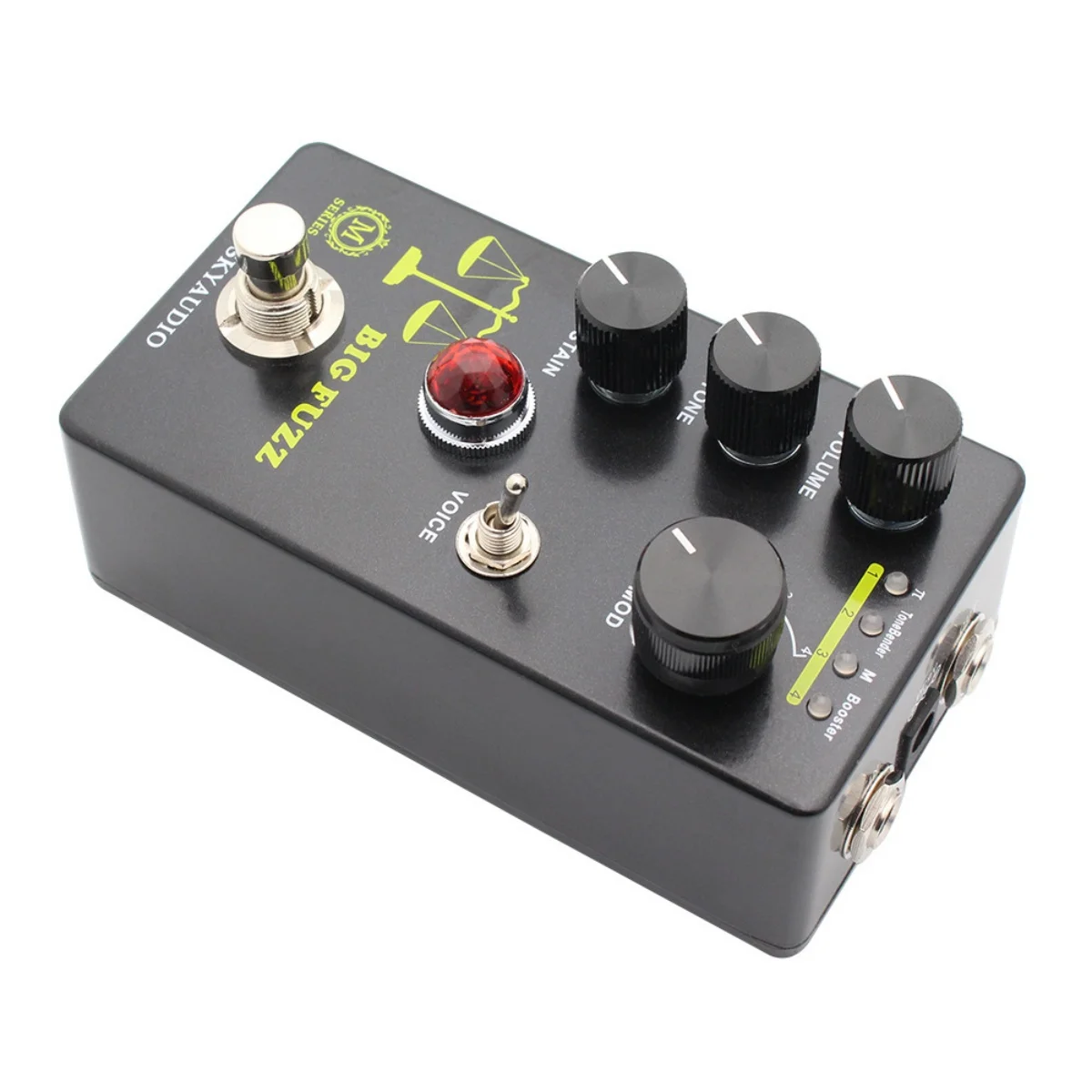 Mosky Big Fuzz Effect Pedal Fuzz Guitar Magnetic Effect Device with 4 Buttons Suitable for Guitar Bass Instrument Accessories 