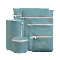 Embroidery Washing Machine Laundry Bag Underwear Bra Socks Wash Net Large Capacity Clothes Storage Pouch Mesh Dirty Laundry Bags 2