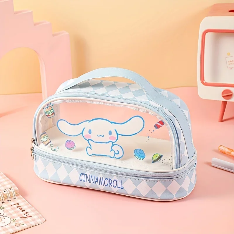 Hello Kitty Kuromi PU Material Cosmetic Bag, Cinnamoroll Large