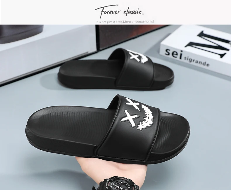 Herren-Hausschuhe Geräuscharme EVA Weiche Outdoor-Strandpantoletten Flache Sandalen Rutschfeste Weiche Flip-Flops Herrenschuhe Dicke Sohle Rutschfest – Detail 4
