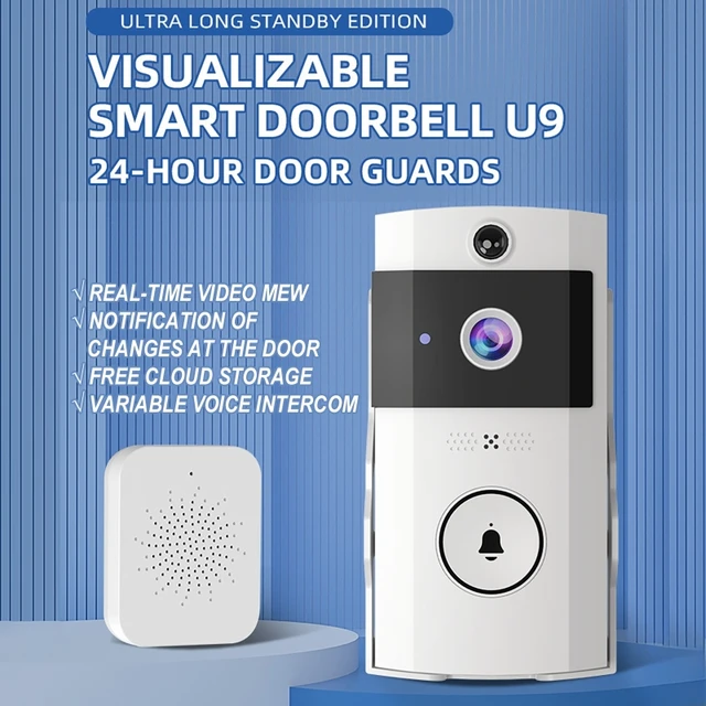 720*1280 Wireless Doorbells Solar Charge Cover Digital Door Peepholes Wifi Security Camera Intercom Video Smart Ring Door Bell 5