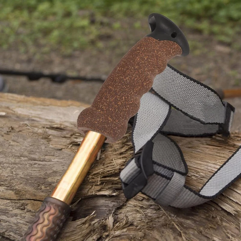 하이킹 폴 핸들 코르크 트레킹 폴 그립, 트레킹 폴 팁, 하이킹 폴 그립, 워킹 스틱 핸들 프로텍터, 쉬운 설치