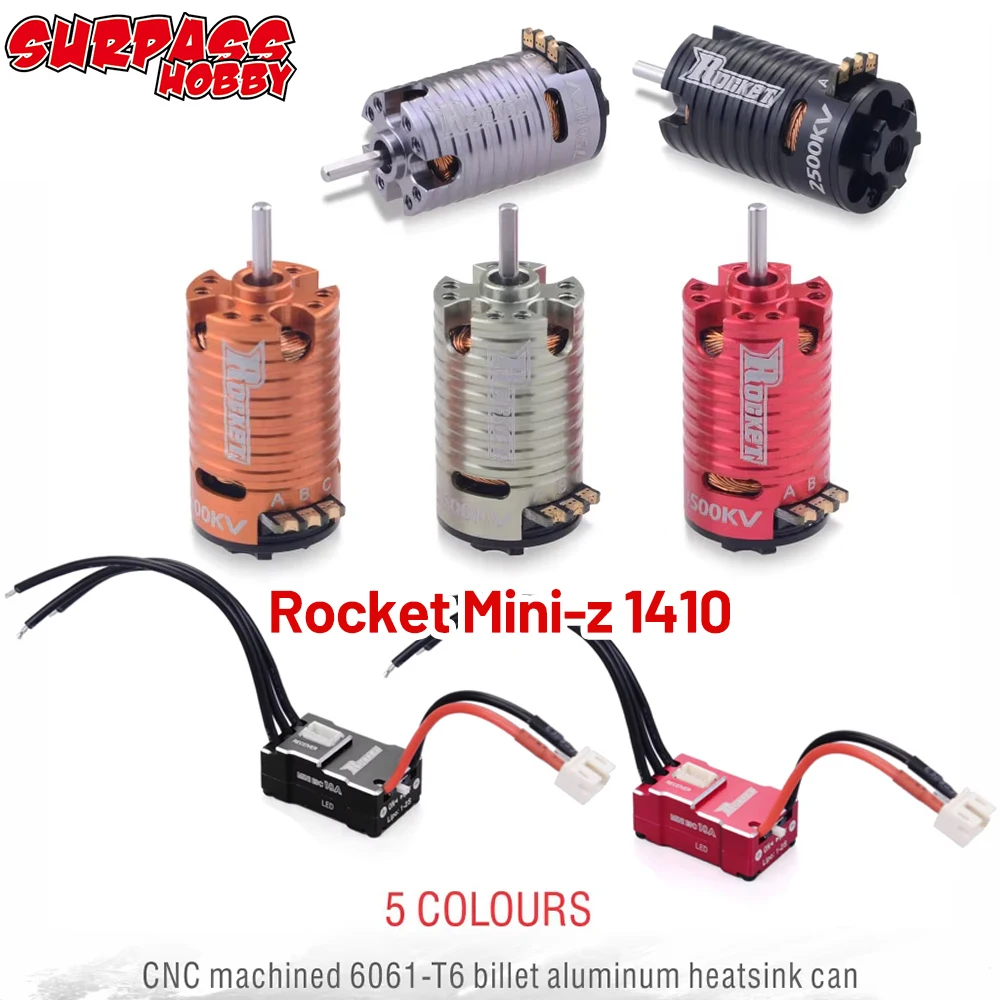 Rocket Mini-z 1410 2500KV 3500KV Brushless Motor W/18A ESC for