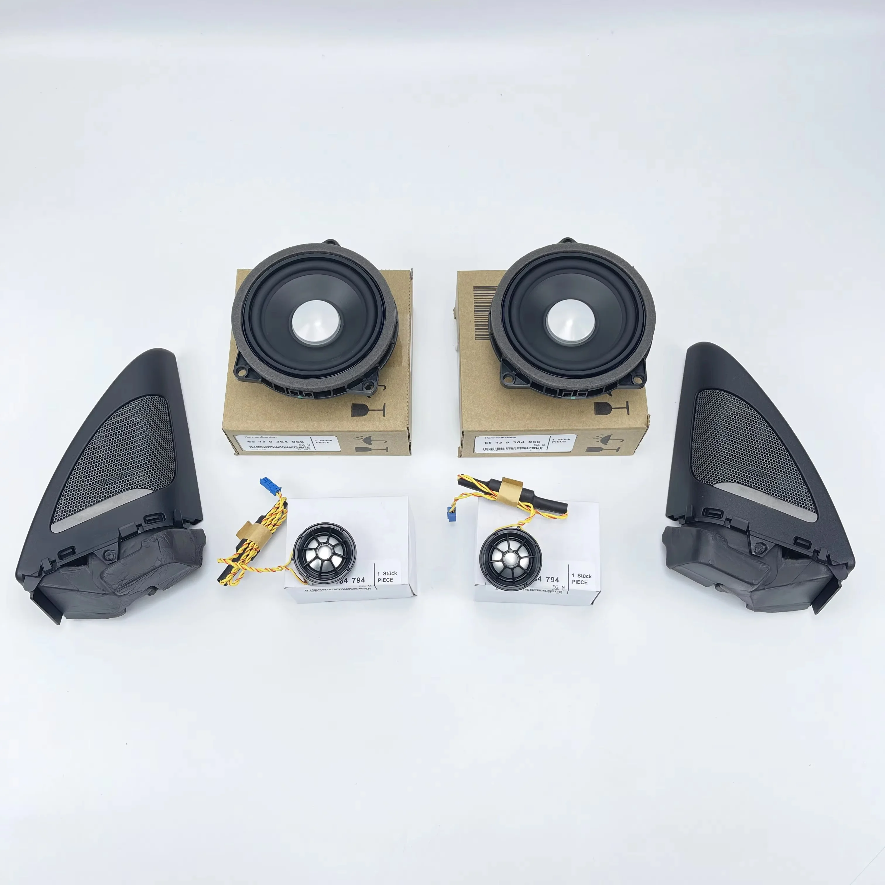 4PCS ABS Opaco Interni Auto Porta Altoparlante Audio Anello di
