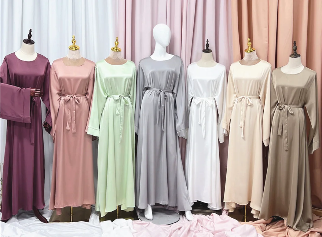 2023 Turkey Ramadan Abayat Solid Color Multicolor Fashion Robe Female Muslim Islamic Dress Women's Dress  robe de soiree luxe