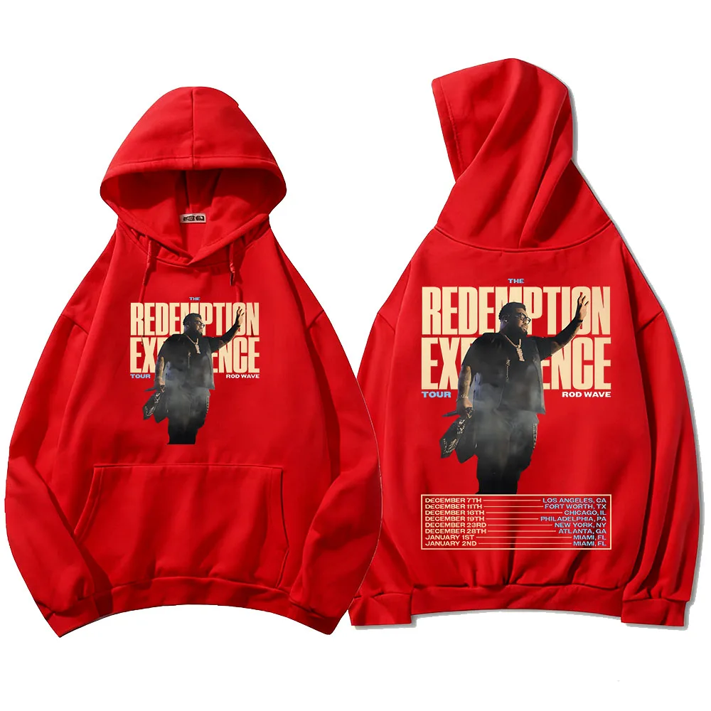 Rapper Rod Wave Redemption Tour 2025-2026 Hoodies Winter Fleece Männer Frauen Sweatshirts Mit Kapuze Langarm Unisex Streetwear Männlich – Detail 4