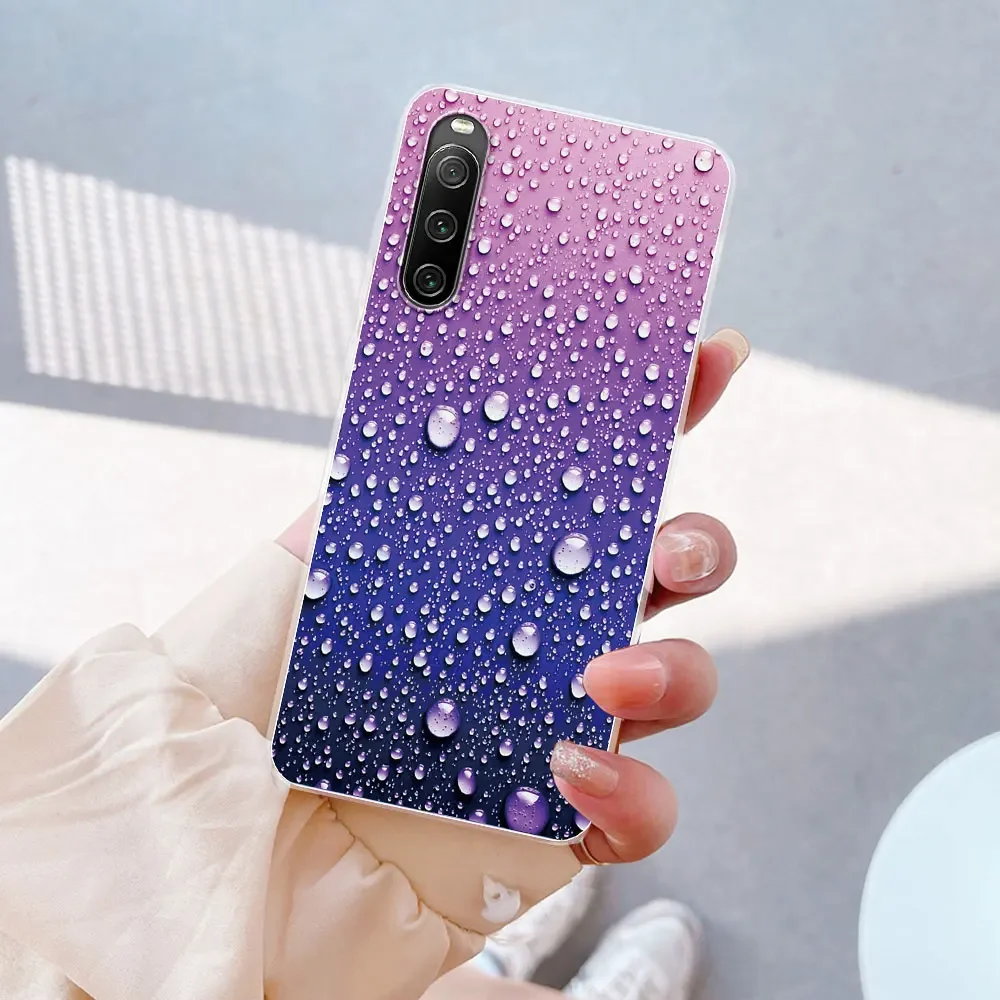 Elegant Marble Painted Clear Silicone Case for Sony Xperia 10 IV & 5 IV