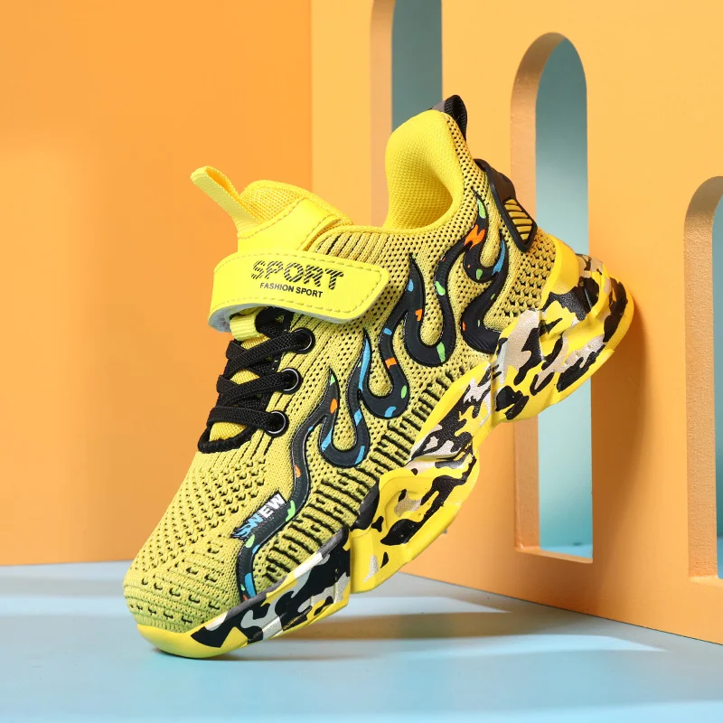 Running Shoes Children Shoes Kids' Sneakers Breathable Mesh Sneakers Boys Shoes Fashion Casual Running Kids Boys Size 28-39