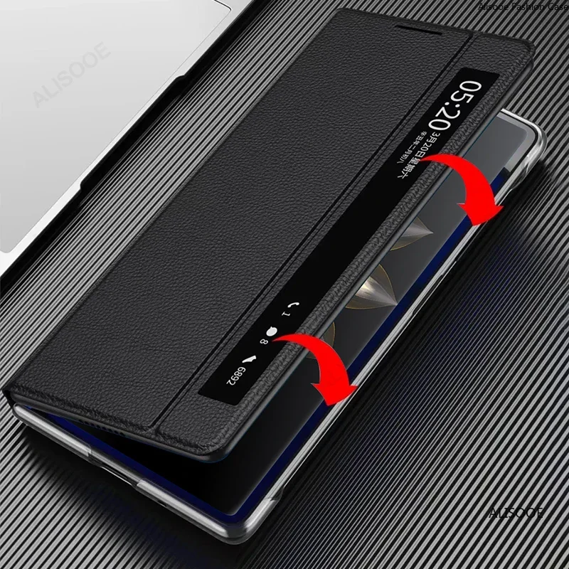 Luxury Leather Smart View Flip Cover for Honor Magic VS 2 - Premium Protection