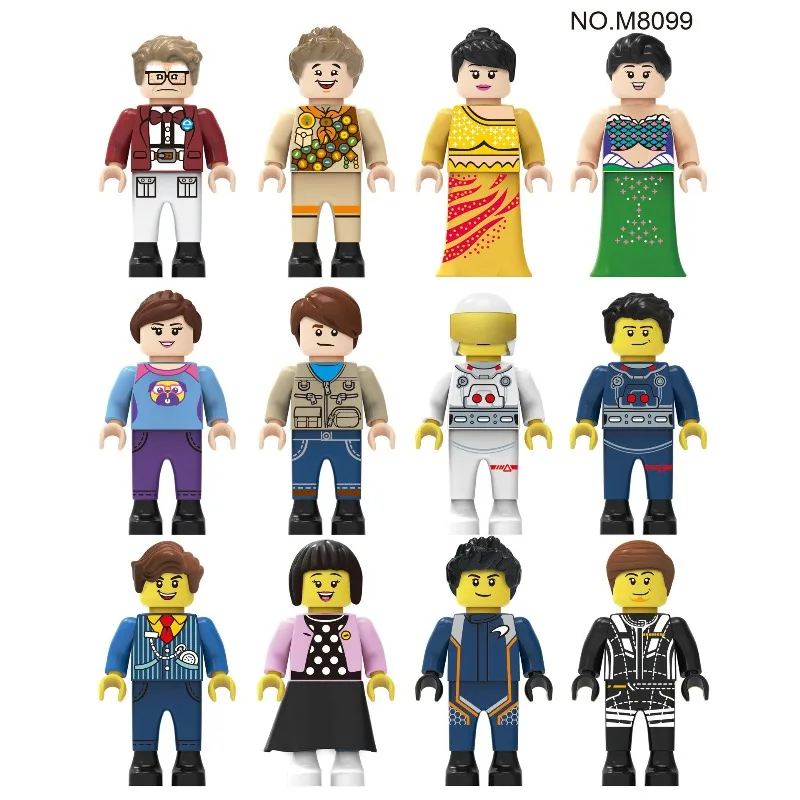 M8099 전문가용 인형, M8102 소방관 인형, M8104 레인보우 팀 어린이용 블록 장난감, 생일 선물.