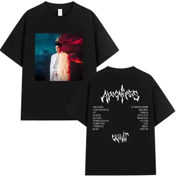 Rapper Cris MJ Apocalipsis 2026 Album Graphic T Shirts Men's women Hip Hop Gothic Fashion Retro  Short Sleeve T-shirt Streetwear