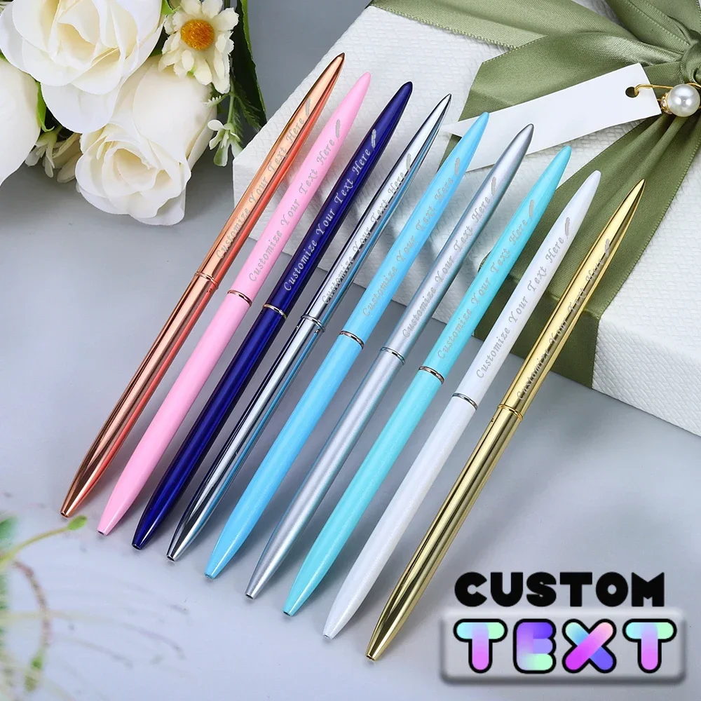 Custom Personalized Engraving Pen Model Color Fine Business Office Ballpoint Pen New Financial School Stationery Ball Point Pens