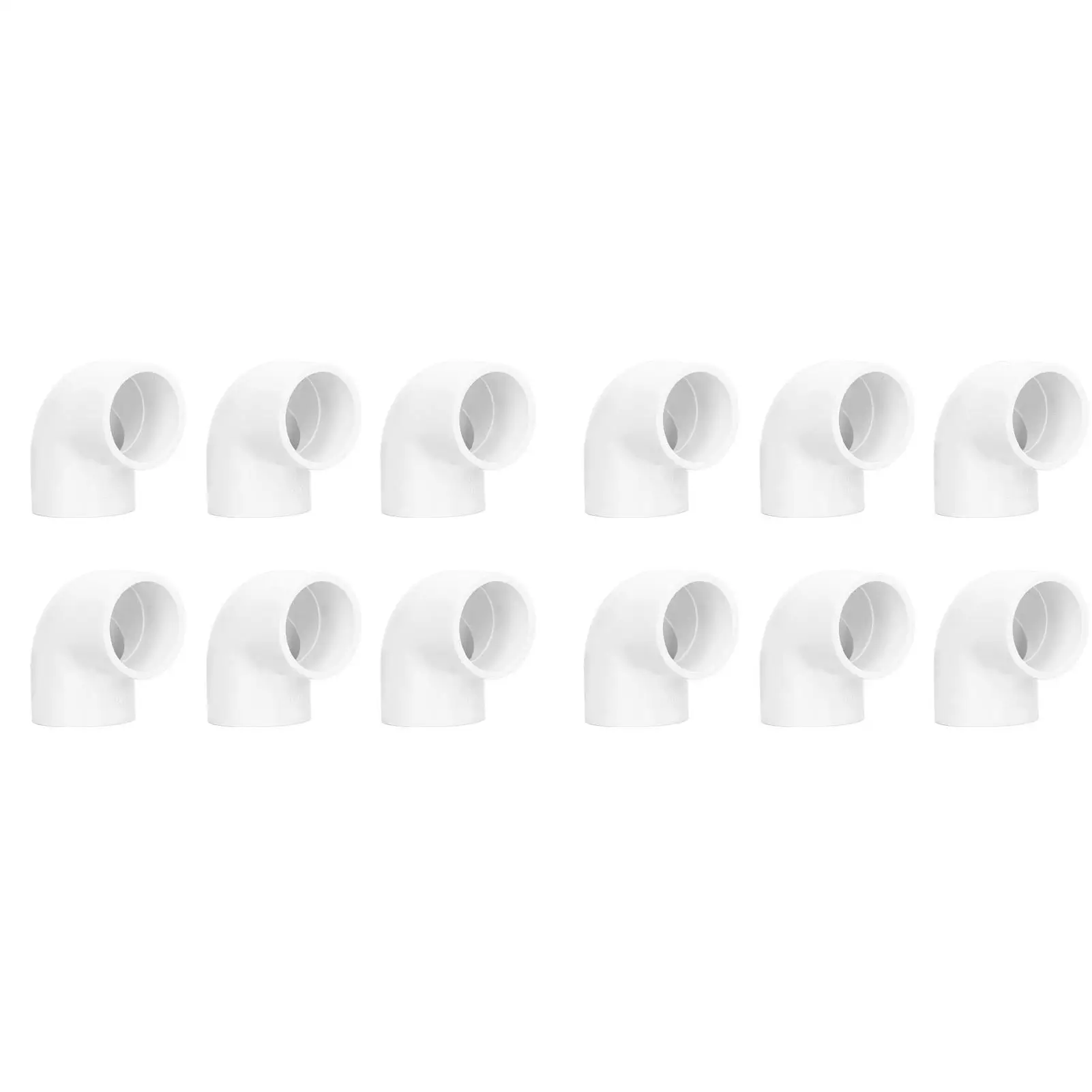 12PCS 90&deg; PVC Pipe Fittings Elbow Joint Connector-Plastic Water Supply Adaptors