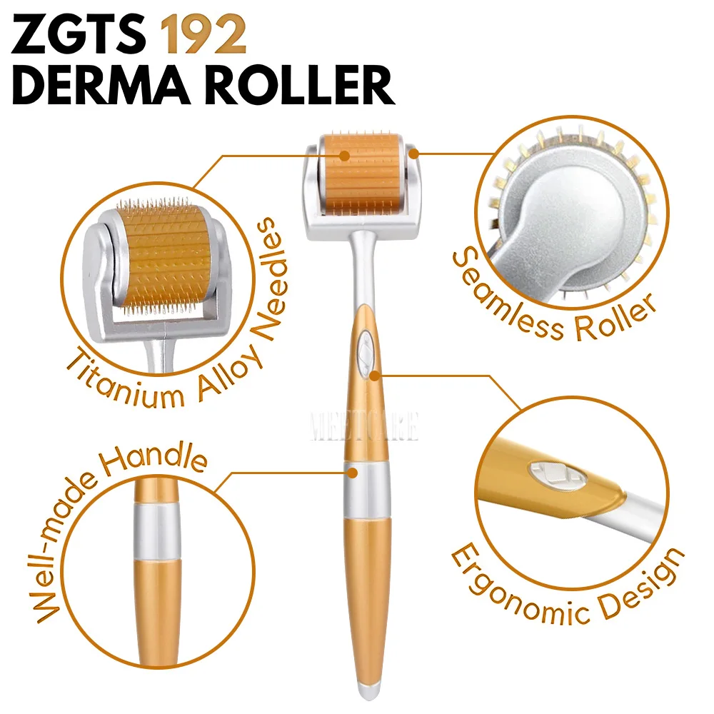 derma roller 192pin Derma Roller Microneedle Dermaroller Tips Mesotherapy Face Care Hair-loss Scar Stretch Mark Removal