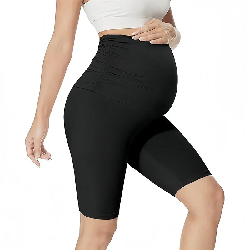 Maternity Quarter Pants Summer Comfort Safety Women's Leggings Maternity Yoga Belly Leggings Shorts Athleisure
