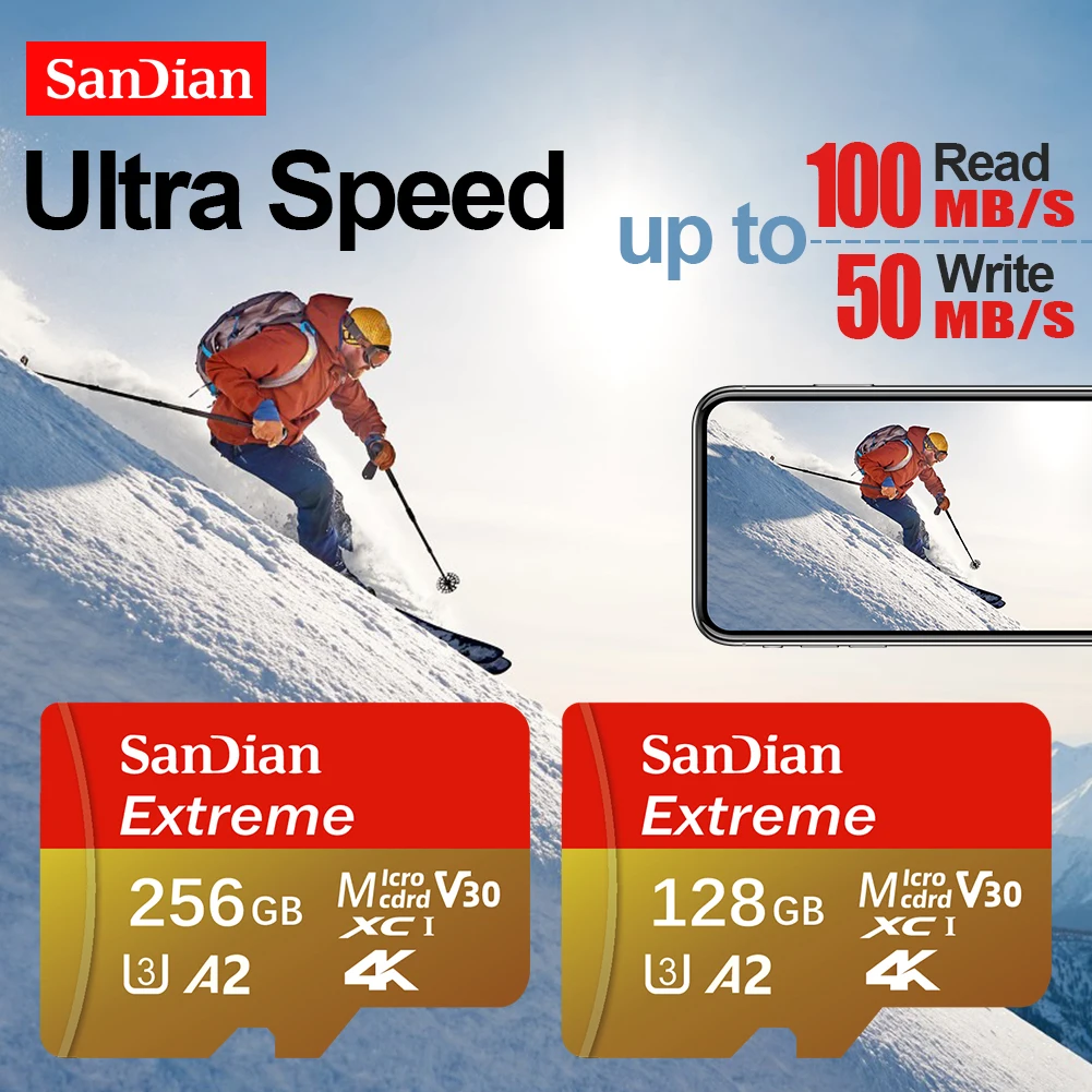 128GB 64GB Micro TF SD High-Speed Top Quality 256GB 512GB SD Card UHS-I U3 V30 2026 New 32GB Memory Card Hot Sale High Speed For