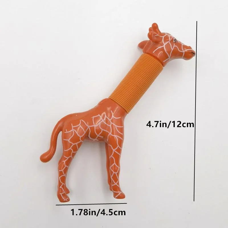 1Pc Stretch Pop Tube Giraffe Toy, Sensory Fidget Toy For Kids, Cute Giraffe Stress Relief Squeeze Decompress Toy - Bilde 6