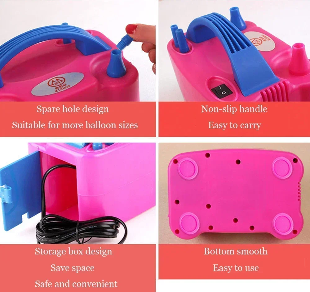 Dual-Nozzle Electric Inflatable Pump Balloon Air Pump Inflator Electric Balloons Inflatable Machine Portable Blower