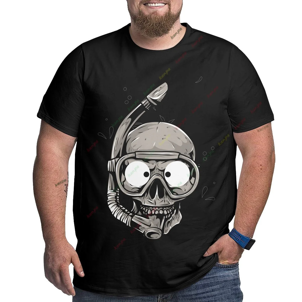 

Vintage Skull Men's T shirt New Printed Death T shirt For Men Clothing Loose Plus Size Fashion T-shirt America Hot Black 5xl 4xl