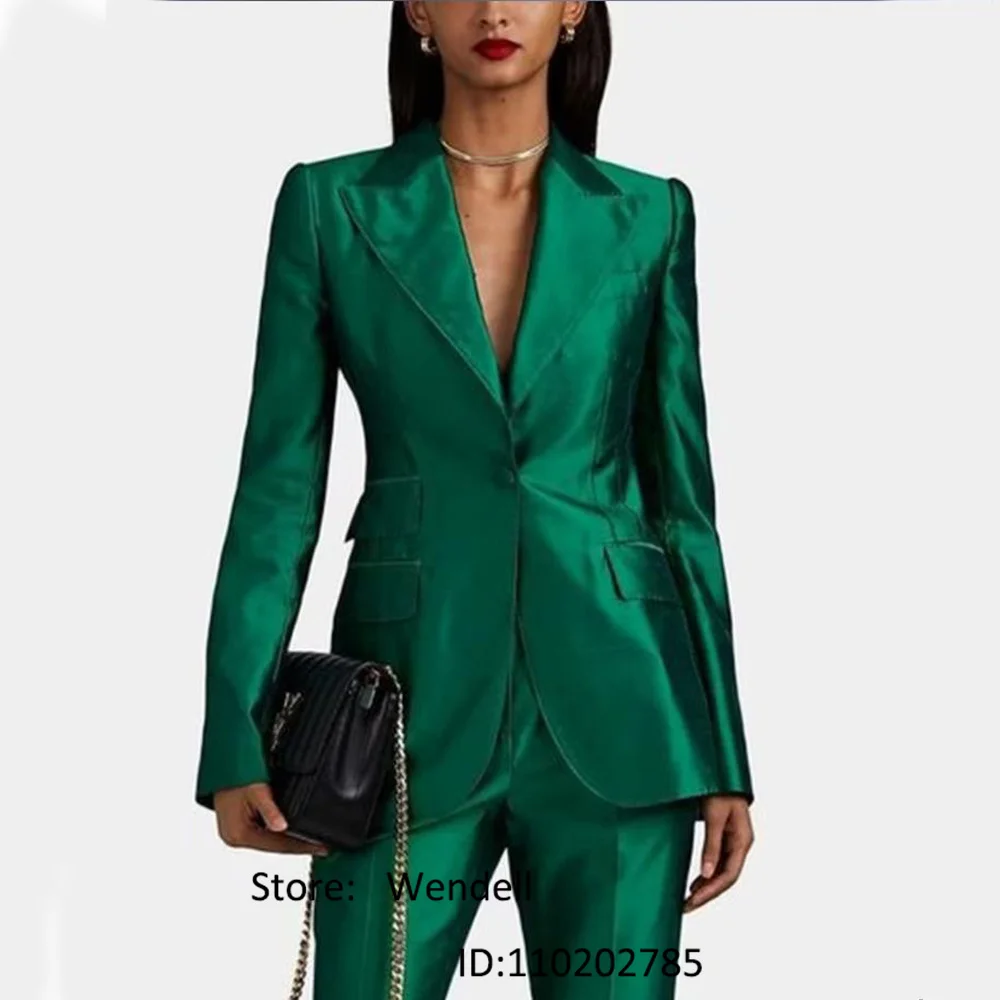 Traf Set Woman 2 Pieces Suit Forged Cloth Slim Fit 1 Button Custom Dress Birthday Party Blazer Set Evening Dresses for Prom Robe