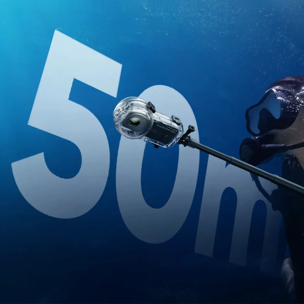 보이지 않는 다이빙 케이스, 다이빙 하우징 케이스 커버, 50m 방수 스포츠 카메라 다이빙 케이스, Insta360 X3 카메라용 스크래치 방지